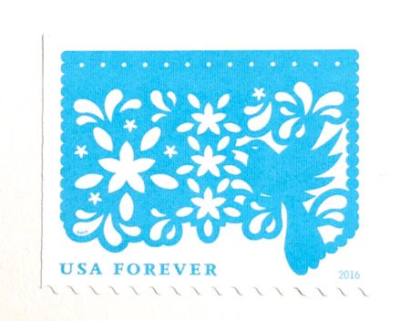 100 Blue and White Flower Forever Stamps Unused Stamps For Mailing